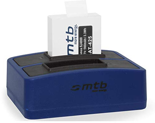 Ersatz-Akku + Dual-Ladegerät (USB) für Qumox SJ5000(+), SJ5000X, SJ4000(+) / SJCam M10(+), X1000... - inkl. Micro-USB-Kabel