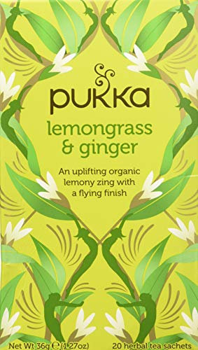 Pukka Tisane, Lemongrass & Ginger, TIsana Biologica Con Citronella e Zenzero, Ideale per stimolare e rinfrescare la giornata, 20 Filtri