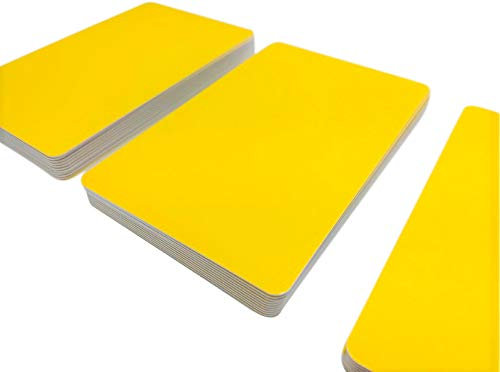 5 Plastikkarten | PVC Karten | Wählen Sie aus 20 unterschiedlichen Farben | blanko | NEU! (Gelb)