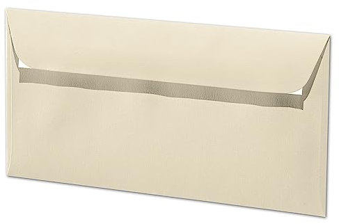 ARTOZ 200x Briefumschläge DIN Lang Chamois 100 g/m² selbstklebend - DL 224x114 mm - Kuvert ohne Fenster - Umschläge mit Haftklebung Abziehstreifen