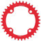 Fahrrad Kettenblatt, 32/34/36/38T BCD 104 Aluminiumlegierung Mountainbike Stahl Single Crank Kettenblatt Fahrrad Ersatzteile(36T-rot)