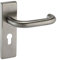 Satin Stainless-Steel Euro Lock Door Handles with Euro Profile Keyhole