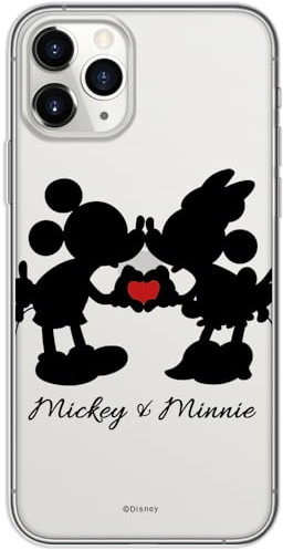 ERT GROUP mobile phone case for Apple Iphone 11 PRO original and officially Licensed Disney pattern Mickey & Minnie 003 optimally adapted to the shape of the mobile phone, partially transparent