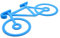 baiki Fahrrad Universal-Spanngummi, Handy Taschenlampe Jacke Werkzeug Halterung. Silikonband, extra stark – Gepäckspanner, Expander, Gummiband (Blau_)