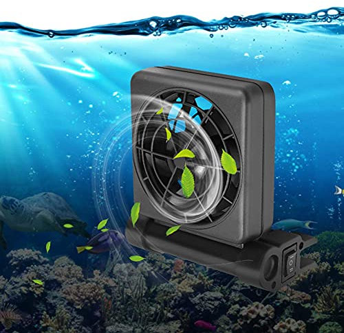 Ventilador de Tanque de Peces Mini de una Sola Cabeza Ventilador de enfriamiento de Acuario de Tanque de Peces Ajustable Colgar en Enfriador acuario enfriador para pecera 100-240V(Normativas Europeas)