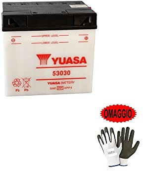 Compatible avec Moto Guzzi V65 Lario V65 Lario 650 1984-1989 Batterie YUASA 53030 12V / 30AH Batteries pour DEMARRER Moteur Moto Scooter SPECIFIQUE Deja Pret