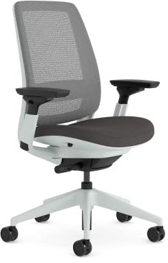 Steelcase Series 2 Ergonomic Office Chair With LiveBack Lumbar Support And 4D Armests Nickel/Anthracite, 72 x 64 x 101