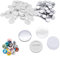 PEALOV Hacer Chapas Personalizadas,200 Juegos de 32mm en Blanco Pin Botón Trasero,Incluye Cubierta de Metal,Cubierta Trasera de Botón de Plástico,Película Transparente y Papel en Blanco