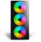 SAVIO Gaming PC Gehäuse RGB - Gaming Computer PC Case - Prime X1 ARGB Glass, Seiten Glastüren - 4 ARGB Lüfter PC Enthalten - ATX Mid-Tower