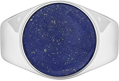 cai Herren Ring 925/- Sterling Silber Glänzend Lapislazuli weiß 2,50ct 132270843