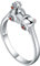 Aotiwe Damen Schmuck, Verlobungsringe Damen mit Rotem Cubic Zirkon Silber Größe 54 (17.2)
