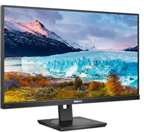 Philips 273S1 - Monitor docking da 27 pollici, FHD, USB-C docking 65W PD, IPS, TUV Eye comfort, regolabile in altezza, altoparlanti, senza sfarfallio (1920x1080, 300cd/m², HDMI 1.4/DP 1.2/USB-C, RJ45)