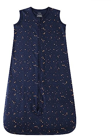 Owlivia Bio-Baumwolle Baby Schlafsack 0.5 Tog Jungen Mädchen Schlafsack, Tragbare Baby-Decke mit 2-Wege-Reißverschluss (Sternenhimmel, 18-24 Monate)