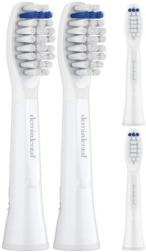 Extra Sensitive Aufsteckbürsten von demirdental für Oral-B Pulsonic Aufsteckbürsten Sensitive Plus Aufsteckbürsten, Ersatzbürsten für sehr empfindliche Zähne, 4 Stück