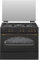 Svan Cocina Gas Butano 5 Zonas de Cocción, Horno 92 L, Rústico negro SKGW5900RN. Control Manual, Quemador WOK triple llama, 2 Programas de Cocción, Cristal en Puerta de Doble Capa, Tapa Abatible