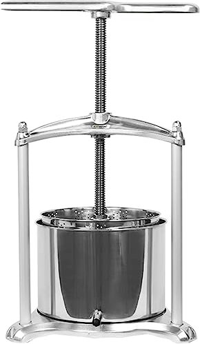 HPJDJXB Pressa for Erbe, Pressa for Frutta, Pressa Manuale for UVA, Struttura Triangolare e smerigliatrice con Manico a T, for tintura di Sidro, Formaggio, Cera d'api (Size : 6L)