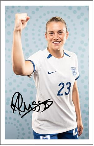RJR PRINTS Alessia Russo - England Lionesses Signed 6X4 Inch Photo Print Pre Printed Signature Football/Soccer Autograph Gift