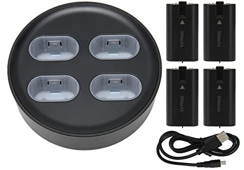 Gavigain Batteries Rechargeables pour Xbox Series, 4 X 800 MAh, Station De Charge, Batterie Rechargeable pour Xbox One S X, Contrôleur De Protection Intelligent, Chargeur De Batterie pour Xbox One