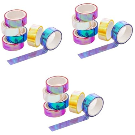 Healeved 36rollen Regenbogen Folienklebeband Hochviskoses Wasserfestes -klebeband Bunten Farben Zum Basteln Verpacken Und Scrapbooking Teiliges