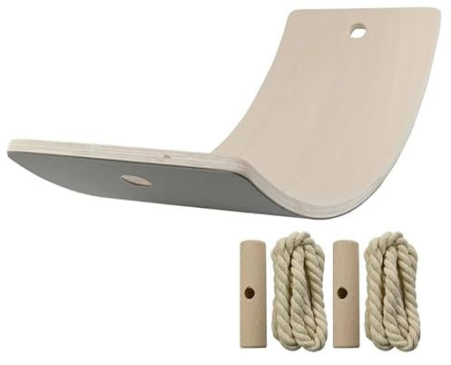 KiddyFUX Balance Board Aus Holz Für Kinder, Babys Montessori Spielzeug, Gleichgewicht, Balancieren Babys Holzspielzeug, Balancebrett Wackelbrett Gleichgewicht
