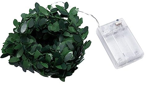 HOMSFOU 2 Sets Christmas Rattan Lighting Chain Christmas Vine Light Artificial Ivy Garland Vines with Lights Fake Ivy Vines Lights Outdoor Decor Out Door Decor Mantelpiece PVC Led