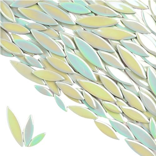 Azulejos de mosaico de cerámica con pétalos de hoja para manualidades, piezas de mosaico irregulares de 500 g, azulejos de mosaico de pétalos, piedras para manualidades, manualidades, manualidades,