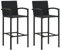 Barhocker 2 STK. Schwarz Poly Rattan,313452