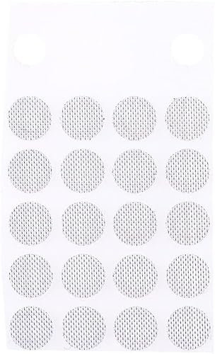 SquarezhenBo 20 Stück Staubnetzwerk-Schalen-Stahlgeflecht, Schallauslass In Ear Staubdichte Kopfhörer Mesh Filter, 4 mm Kopfhörerteile weiß