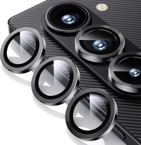 WSKEN für Samsung Galaxy Z Fold 6 Kameraschutz - 9H Härte Kratzfest Blasenfrei,HD Kamera Linse Metallglas Panzer Schutzfolie Displayschutz 5G Zubehör,Anti-Fingerabdruck,Handyhülle Freundlich,Titanium