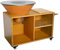 sweeek - Braséro de Cuisson Ø80cm - Stromboli - Coloris corten avec Grille de Cuisson et Espace de Rangement. L 138 x P 82 x H 114 cm