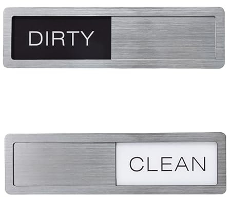 Clean/Dirty Schiebeschild Geschirrspüler Magnet-Schild Acryc Dishwasher Magnet Spülmaschine Magnet Indicator Küchenzubehör Kitchen Gadgets, Leicht zu lesen und zu verschieben (2 Stücke)
