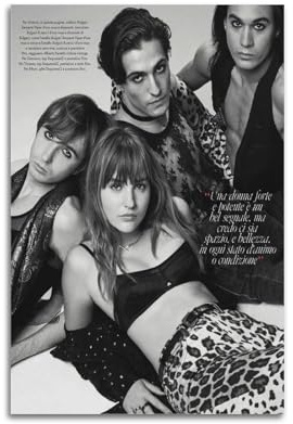 Maneskin-Druck-Albumcover, signiertes Poster, Musikcover-Poster, Pop-Hip-Hop-Rap-Sänger-Star, Musikposter, ästhetische Leinwand, Wandkunst für Mädchen und Jungen, Teenager, Wohnheim-Dekoration, 30 x