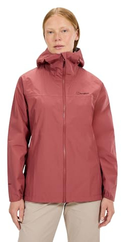 Berghaus Damen Deluge Pro Shell-Regenjacke | Strapazierfähig | Atmungsaktive Jacke Jacke, Rot, 6