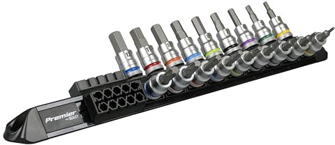 Sealey Premier Platinum Series Hex & TRX-Star* Socket Bit Set 3/8 Sq Drive 18pc - AK6252