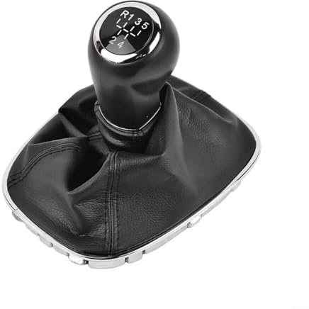 Violiica Schaltknauf und Schaltmanschette für Opel Corsa E Adam 5-Gang Manuell, schwarzer Kunststoff OEM 55496814 Ersatz, einfache Installation, Werksspezifikation Passform
