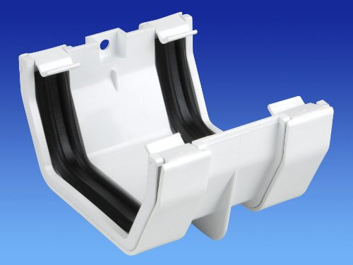 OSMA Squareline Union/Jointing Bracket for 100mm Square gutters White 4T805 4T805w
