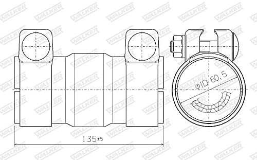 WALKER 69007 Universal-Katalysator ohne Steckdose Benzin