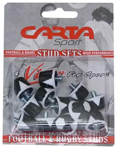 carta Safety Football Studs (Blister Pack of 12) Black White