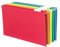 Smead Hängemappe mit Reiter, 1/5-fach verstellbarer Reiter, legale Größe, verschiedene Grundfarben, 25 Stück pro Box (64159)