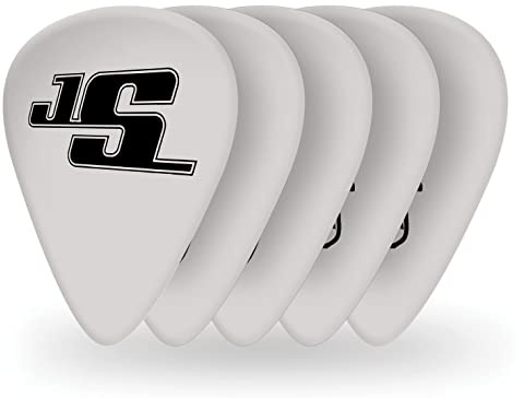 Planet Waves 1CWH4-10JS Joe Satriani Signature Celluloid Pick Collection Motiv Black on White mit 10 Picks in Medium