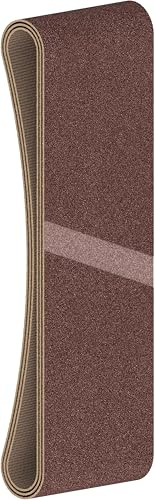 Bosch 4x PRO Paint on Wood and Hardwood X440 Schleifband für Schleifer (für Farbe auf Holz, Hartholz, 75 x 508 mm, Körnung 180, Professional Zubehör Bandschleifer)