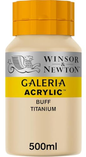 Winsor & Newton 2150060 Galeria Acrylfarbe, hohe Pigmentierung, lichtecht, buttrige Konsistenz, 500 ml Topf - Gelbliches Titan