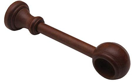 GARDINIA Träger für Gardinentechnik mit Ø 28 mm, Geschlossen, 17 cm, Holz, Nussbaum