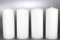 4er-Set Stumpenkerze weiß, 15 x 6 cm - 4707 - Kerzenrohling rund 150/60 mm - Für Tischkerzen, Osterkerzen.