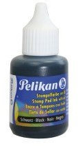 Pelikan Stempelfarbe Sorte 4, mit ™l, 30 ml, schwarz Kunststoff-Beh„lter mit Pinsel
