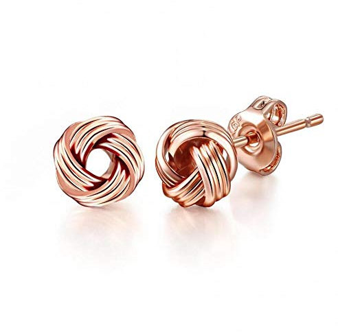 Philip Jones Rose Gold Plated Love Knot Earrings