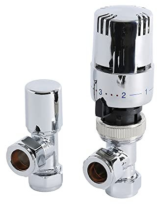 Milano - Chrome Angled Thermostatic Radiator Valves