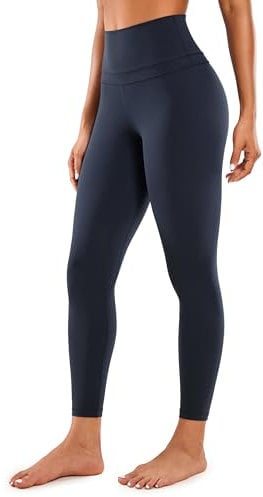 CRZ YOGA Women's Naked Feeling High Waist Yoga Pants Workout Leggings with Pocket Navy-R009 S(10)