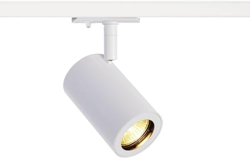 SLV ENOLA B TRACK | LED Schienen-Strahler, Dreh- und schwenkbarer 1-Phasen-Strahler, Deckenstrahler, Deckenleuchte, Schienensystem, Innenleuchte| GU10, weiß