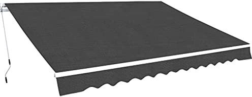 vidaXL Gelenkarmmarkise 500cm Anthrazit Markise Sonnenschutz Terrasse Balkon